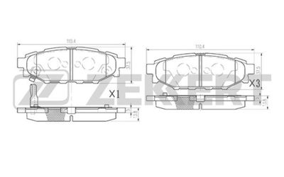 Колодки тормозные дисковые задние Zekkert BS2592