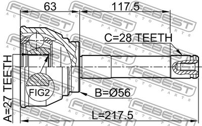 ШРУС наружный FEBEST 0410014