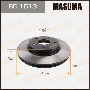 Диск тормозной Masuma BD1513