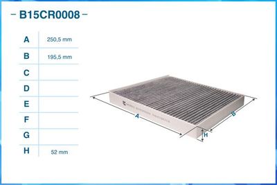 Фильтр салона угольный CWORKS B15CR0008