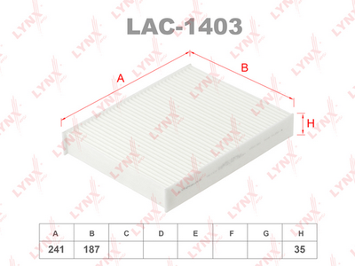 Фильтр салона LYNXauto LAC1403