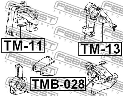 Подушка двигателя передняя TOYOTA 123720H050
