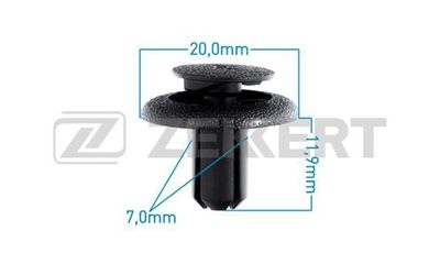 Клипса крепежная Zekkert BE3282