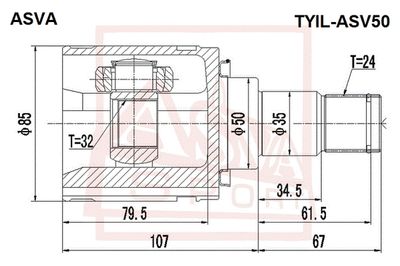 ШРУС внутренний ASVA TYILASV50