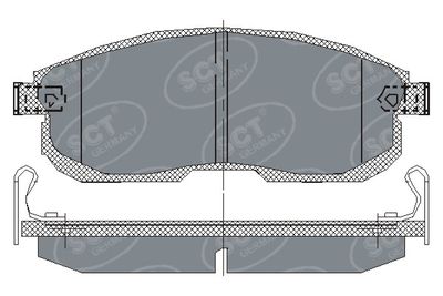 Колодки тормозные задние SCT Germany SP153