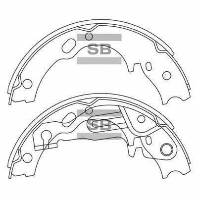 Колодки стояночного тормоза SANGSIN SA159