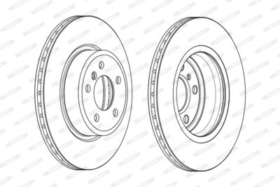 Диск тормозной передний FERODO DDF2039C