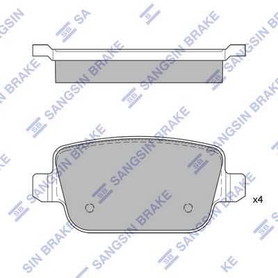 Колодки тормозные задние SANGSIN SP2101R
