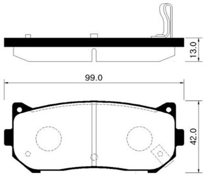 Колодки тормозные дисковые задние HSB HP1009