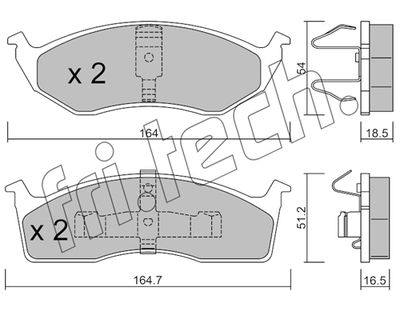 Комплект колодок для дискового тормоза TRUSTING 3650