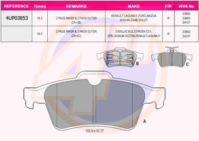 Колодки тормозные задние Valeo PHC BP6042