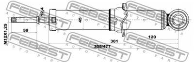 Амортизатор задний GEELY 1064001268