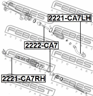 Наконечник рулевой левый FEBEST 2221CA7LH