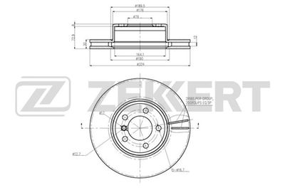 Диск тормозной передний Zekkert BS6212