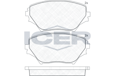 Колодки тормозные дисковые ICER 181519