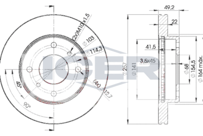 Диск тормозной ICER 78BD71012