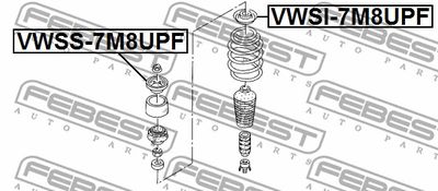 Проставка пружины верхняя FEBEST VWSI7M8UPF