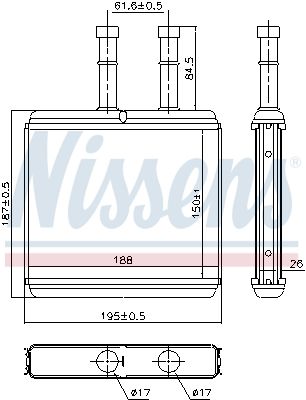 Радиатор отопителя NISSENS 76504