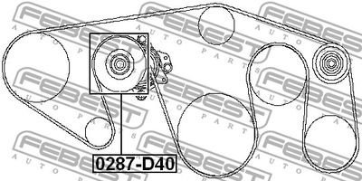 Ролик натяжителя FEBEST 0287D40