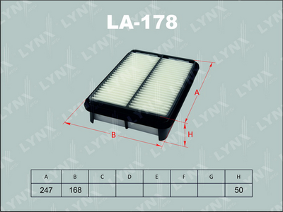 Фильтр воздушный LYNXauto LA178