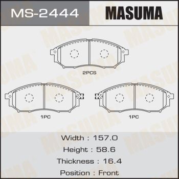 Колодки тормозные дисковые Masuma MS2444