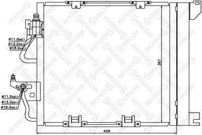 Радиатор кондиционера STELLOX 1045195SX
