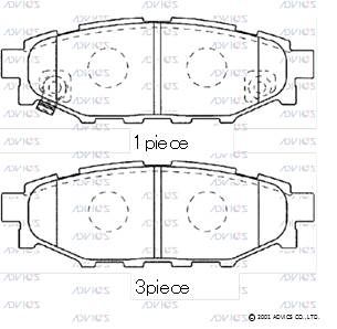 Колодки тормозные дисковые ADVICS SN920P