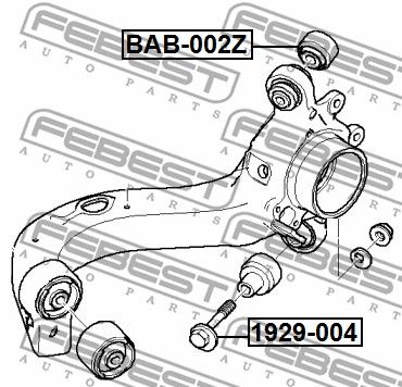 Болт с эксцентриком FEBEST 1929004