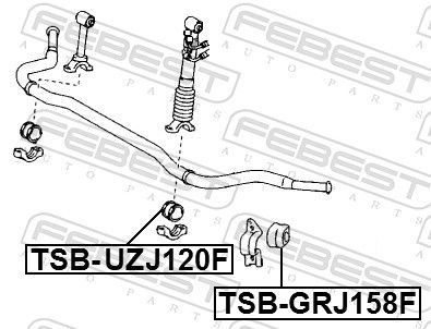 Втулка стабилизатора переднего FIESTROCO 10J3112
