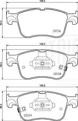 Колодки тормозные передние TRIALLI PF1004