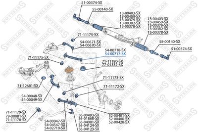 Рычаг передний правый верхний STELLOX 5400717SX