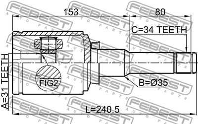 ШРУС внутренний левый PILENGA CVP1228