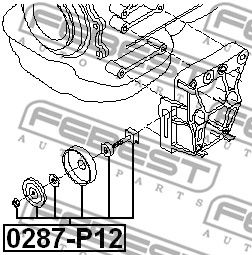 Ролик ремня приводного FEBEST 0287P12
