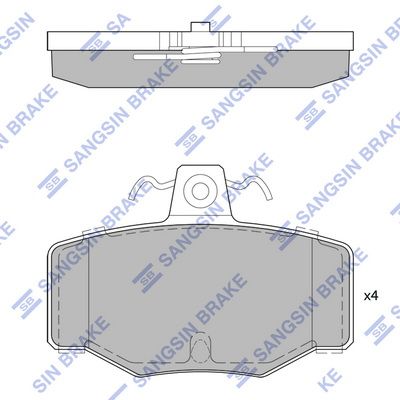 Колодки тормозные задние SANGSIN SP1741