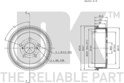 Барабан тормозной NK 254510