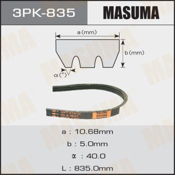 Ремень поликлиновой Masuma 3PK835