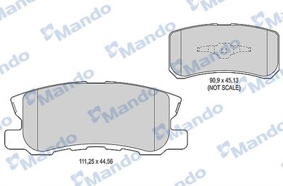 Колодки тормозные задние Mando MBF015717