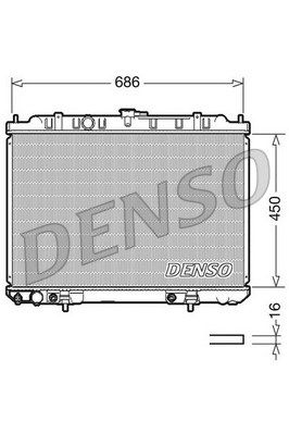 Радиатор системы охлаждения DENSO DRM46008