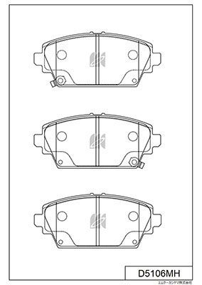 Колодки тормозные передние MK KASHIYAMA D5106MH