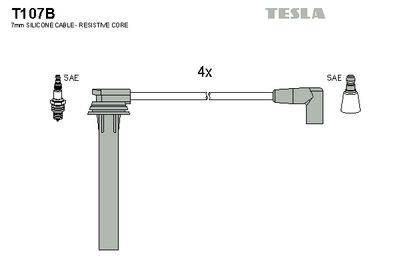 Провода зажигания TESLA T107B