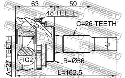 ШРУС наружный FEBEST 0110012A48