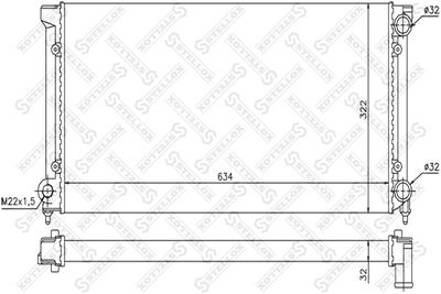 Радиатор системы охлаждения STELLOX 1025001SX