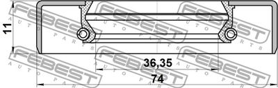 Сальник привода FEBEST 95GDS39741111R
