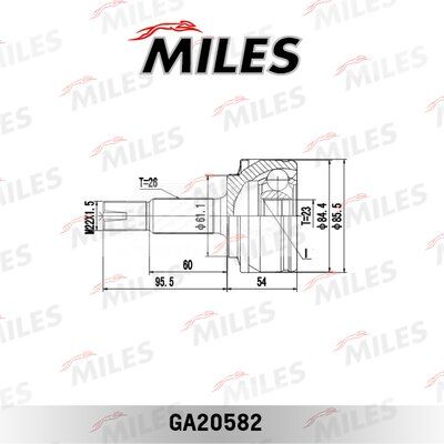ШРУС наружный Miles GA20582
