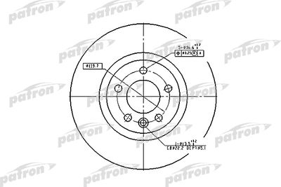 Диск тормозной передний PATRON PBD4309