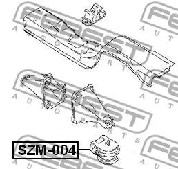 Подушка двигателя передняя FEBEST SZM004
