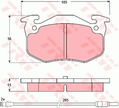 Колодки тормозные задние TRW GDB1120