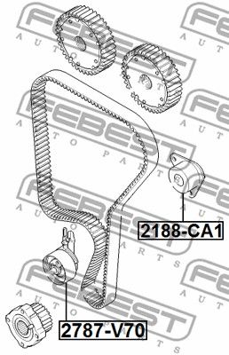 Ролик обводной ремня ГРМ FEBEST 2188CA1
