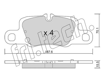 Комплект колодок для дискового тормоза TRUSTING 12570