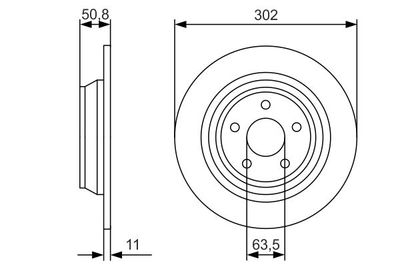 Диск тормозной BOSCH 0986479D37
